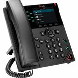 Poly VVX 350 IP Phone - Corded - Corded - 3 Multiple Conferencing - Desktop, Wall Mountable - Black