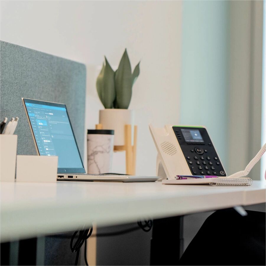 Poly Edge E220 IP Phone - Corded - Corded/Cordless - Bluetooth - 3 Multiple Conferencing - Desktop, Wall Mountable - White, Midnight Blue