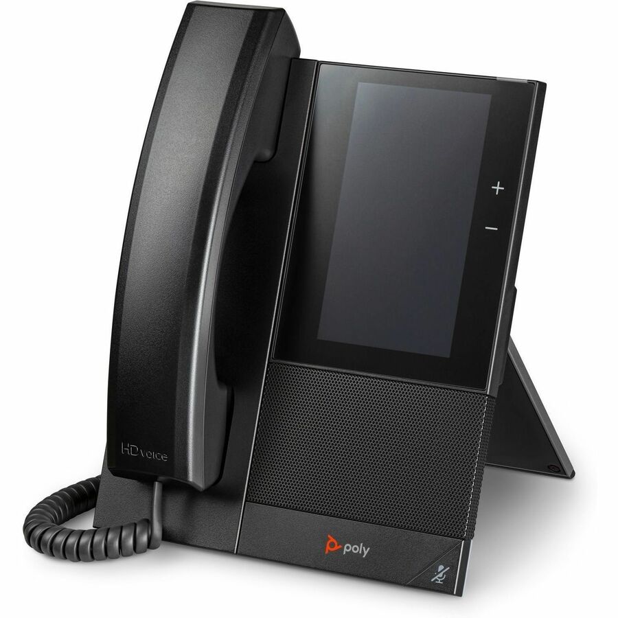 Poly CCX 505 IP Phone - Corded - Corded/Cordless - Wi-Fi, Bluetooth - Desktop, Wall Mountable - Black