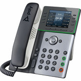 Poly Edge E350 IP Phone - Corded - Corded/Cordless - Wi-Fi, Bluetooth, NFC - 3 Multiple Conferencing - Desktop, Wall Mountable - White, Midnight Blue
