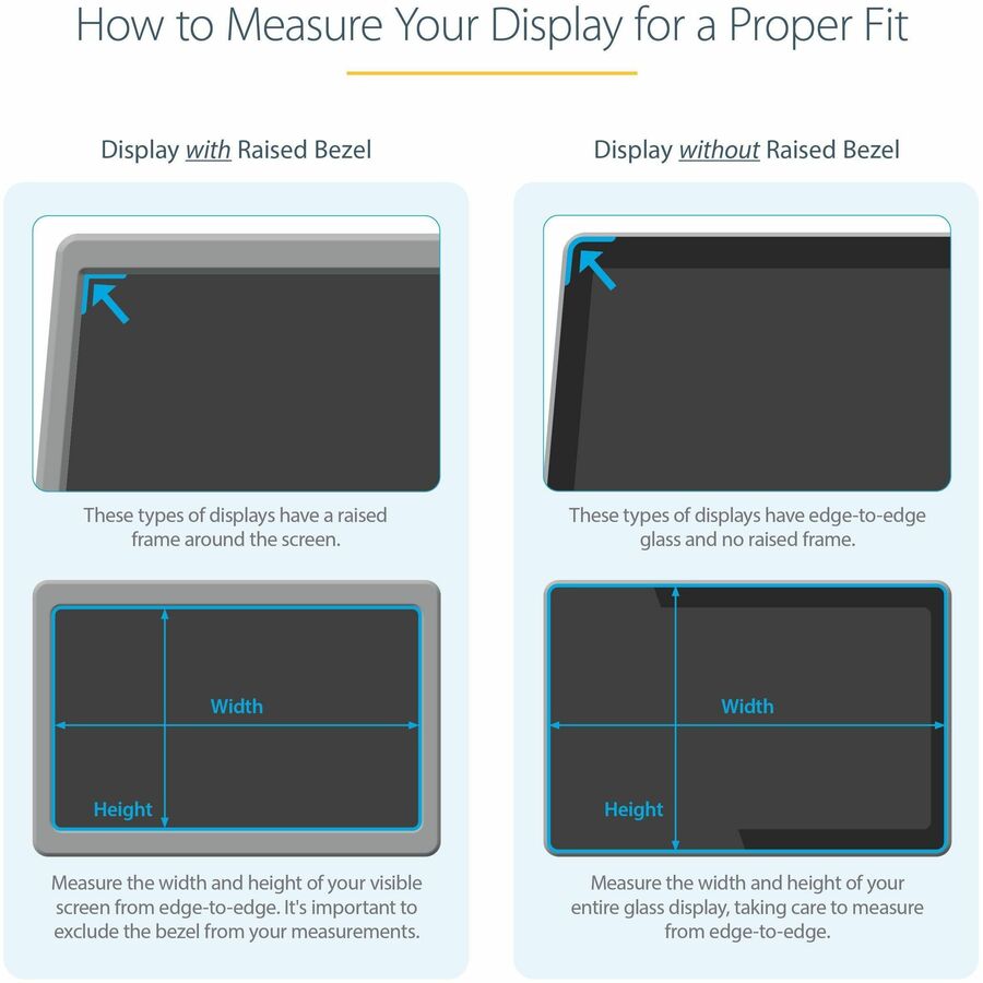 StarTech.com 17-inch 5:4 Computer Monitor Privacy Filter, Anti-Glare Privacy Screen w/51% Blue Light Reduction, +/- 30 deg. View Angle