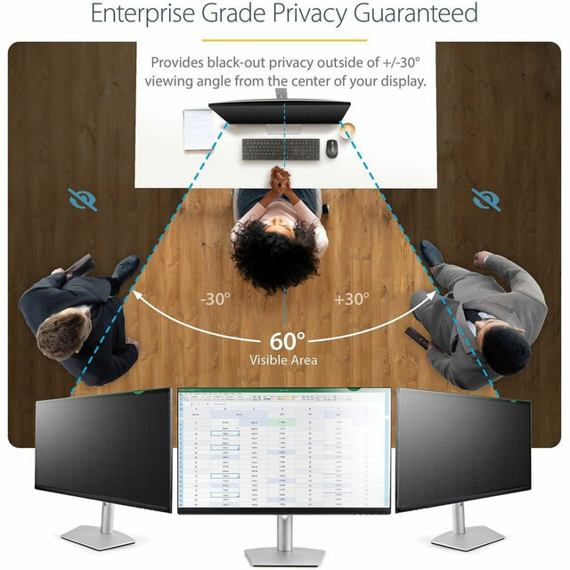 StarTech.com 22-inch 16:9 Computer Monitor Privacy Filter, Anti-Glare Privacy Screen w/51% Blue Light Reduction, +/- 30 deg. View Angle