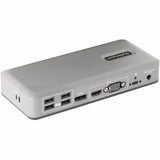 Station d'accueil USB-C StarTech.com pour deux écrans, DisplayPort et HDMI/VGA, jusqu'à 4K 60 Hz, station d'accueil USB-C, hub USB 7x, alimentation 85 W