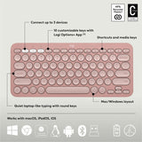 Logitech Pebble 2 Combo Wireless Keyboard & Mouse, Rose
