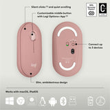 Logitech Pebble 2 Combo Wireless Keyboard & Mouse, Rose