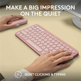 Logitech Pebble 2 Combo Wireless Keyboard & Mouse, Rose