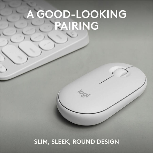Logitech Pebble 2 Combo Wireless Keyboard & Mouse, White