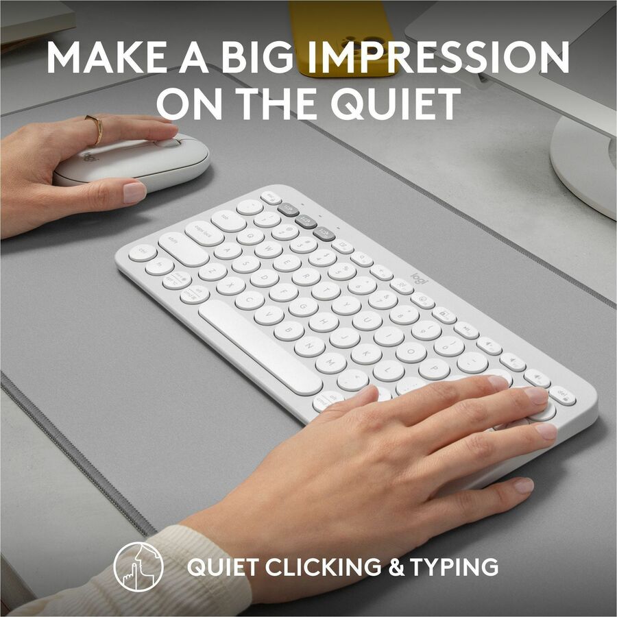 Logitech Pebble 2 Combo Wireless Keyboard & Mouse, White