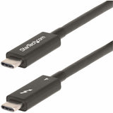 StarTech.com 6ft (2m) Active Thunderbolt 4 Cable, 40Gbps, 100W PD, 4K/8K Video, Intel-Certified, Compatible w/Thunderbolt 3/USB 3.2/DisplayPort 