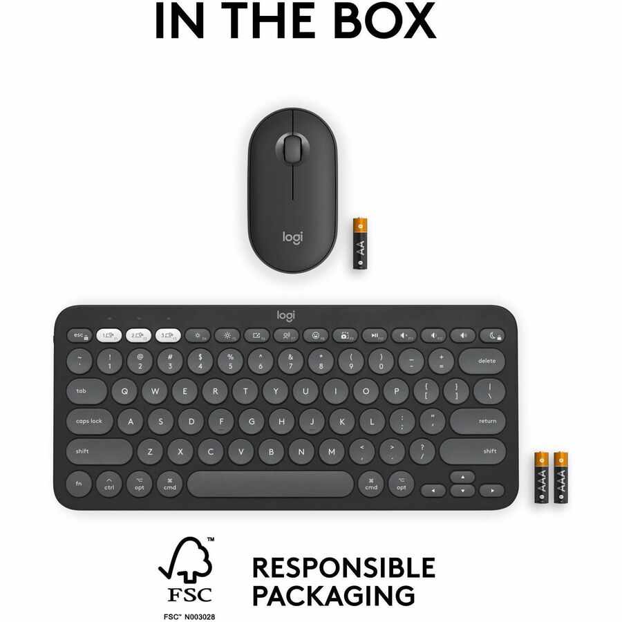 Logitech Pebble 2 Combo for Mac Wireless Keyboard and Mouse