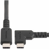 StarTech.com 1.6ft (50cm) Rugged Right Angle USB-C Cable, USB 3.2 Gen 2 (10 Gbps), USB C to C Data Transfer Cable, 100W PD, 4K 60Hz, 90 Degree USB-C Cable