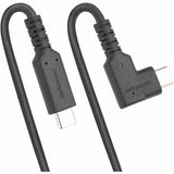StarTech.com 1.6ft (50cm) Rugged Right Angle USB-C Cable, USB 3.2 Gen 2 (10 Gbps), USB C to C Data Transfer Cable, 100W PD, 4K 60Hz, 90 Degree USB-C Cable