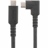 StarTech.com 3ft (1m) Rugged Right Angle USB-C Cable, USB 10 Gbps, USB C to C Data Transfer Cable, 100W PD, 4K 60Hz, 90 Degree USB-C Cable