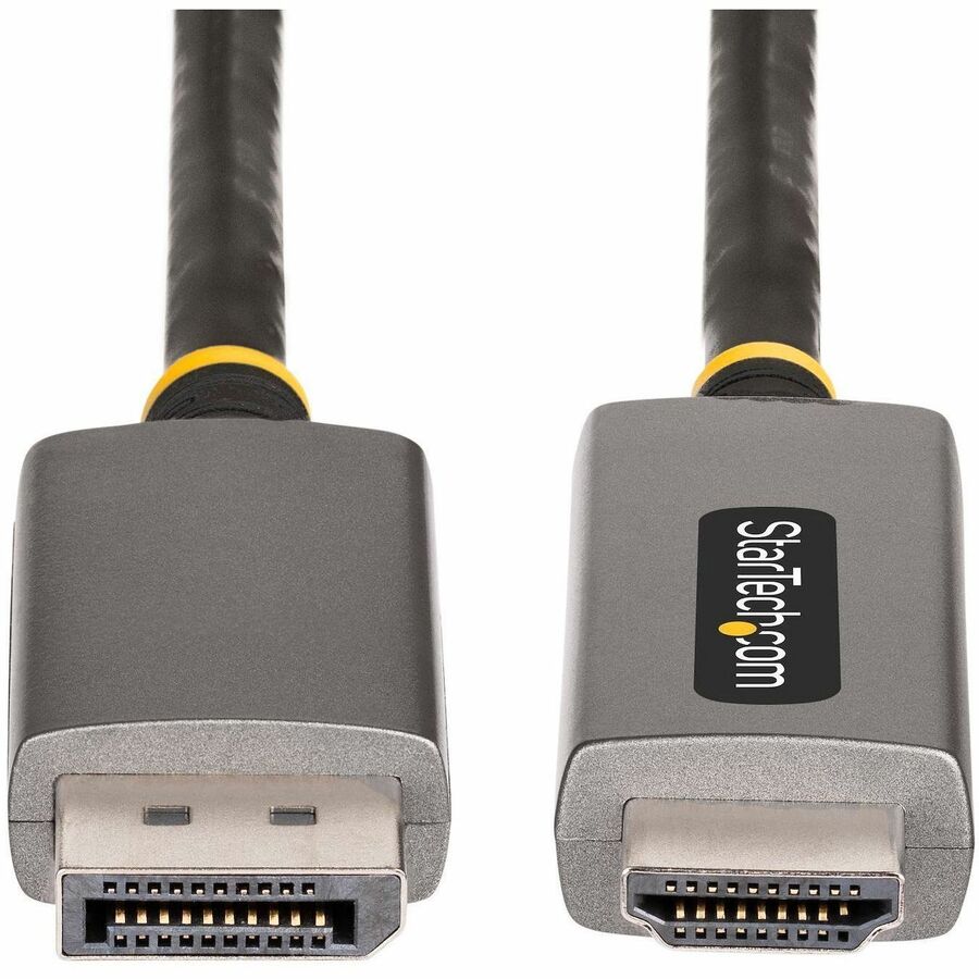 StarTech.com 6ft (2m) DisplayPort to HDMI Adapter Cable, 8K 60Hz, 4K 144Hz, HDR10, DP 1.4 to HDMI 2.1 Active Video Converter
