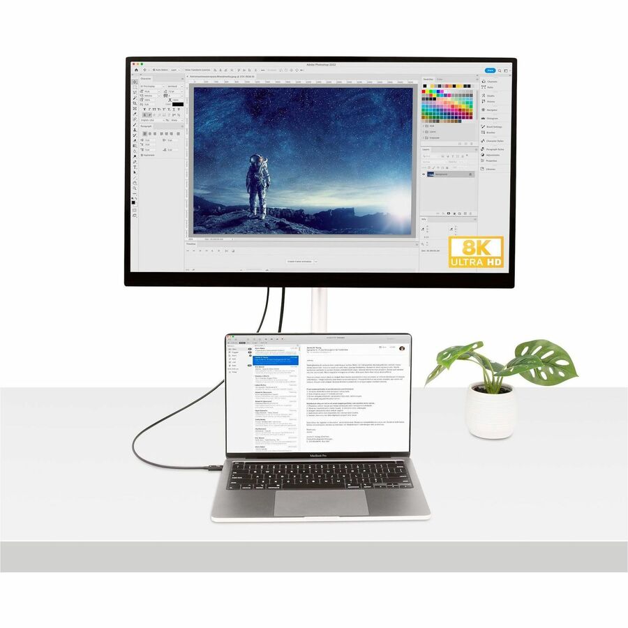 StarTech.com 3ft (1m) Thunderbolt 4 Cable, 40Gbps, 100W PD, 4K/8K Video, Intel-Certified, Compatible w/Thunderbolt 3/USB 3.2/DisplayPort