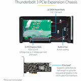 StarTech.com Thunderbolt 3 PCIe Expansion Chassis, Enclosure Box w/Dual PCI-E Slots, External PCIe Slots, 8K/4K Output Via TB3/DP 1.4, TAA