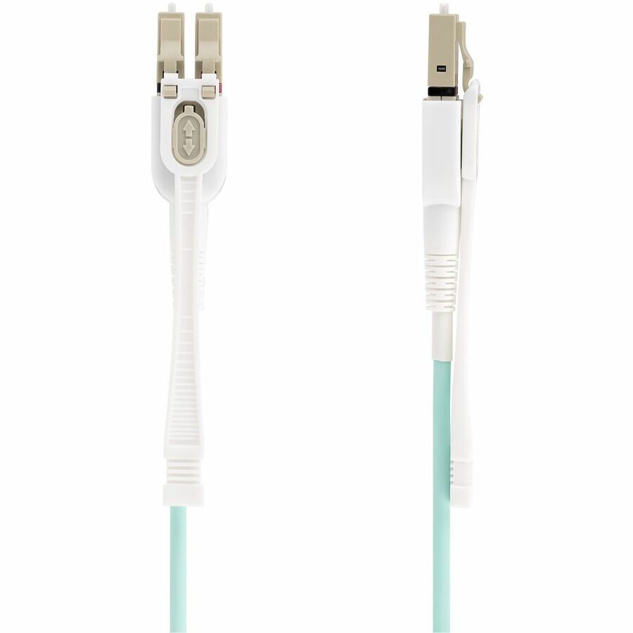 StarTech.com 3m (10ft) LC (UPC) OM4 Multimode Fiber Optic Cable w/Push Pull Tabs, 50/125, 100G, Low Insertion Loss, LSZH Fiber Jumper Cord
