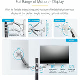 Station de travail murale StarTech.com, support VESA 10 kg, support d'écran et plateau de clavier entièrement articulés, bureau debout avec support PC