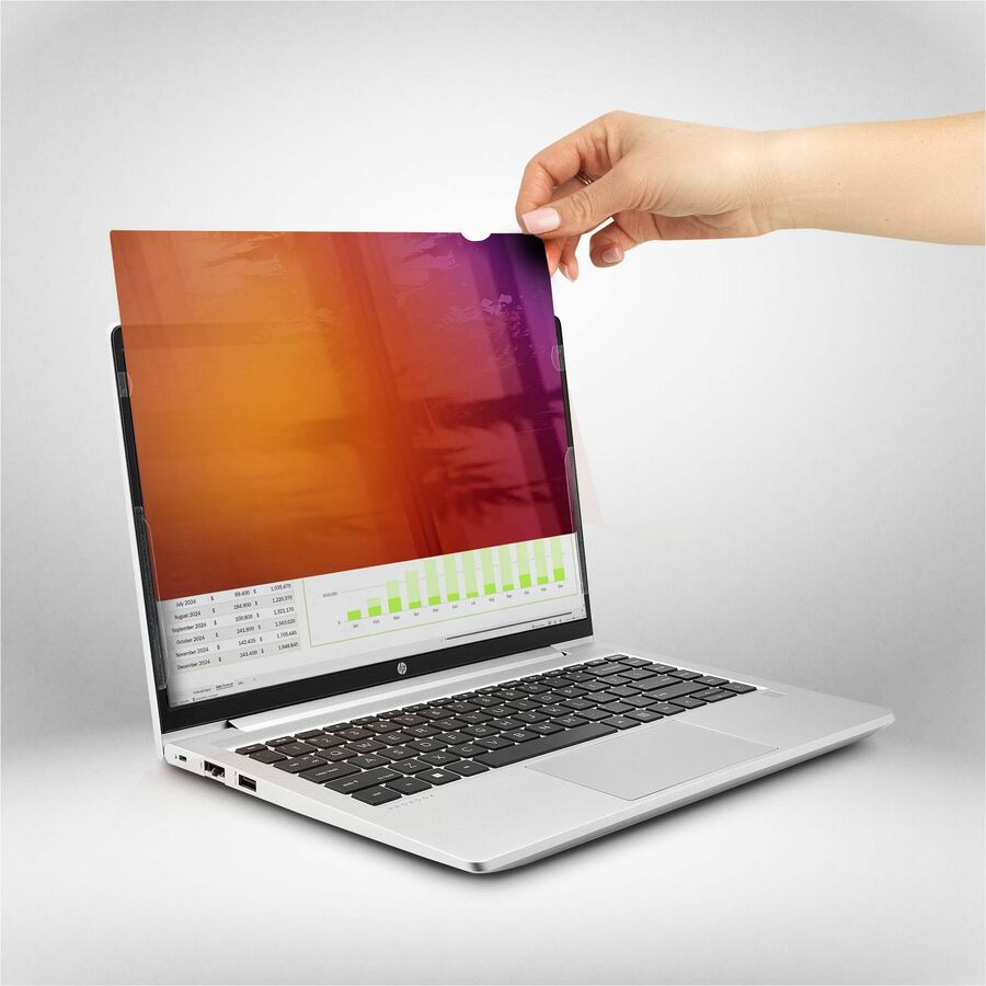 StarTech.com Écran de confidentialité pour ordinateur portable 15,6 pouces 16:9, doré, filtre réversible avec confidentialité renforcée, filtre de sécurité informatique, angle de vue de +/- 30°