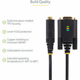 StarTech.com 3ft (1m) USB to Serial Adapter Cable, COM Retention, FTDI IC, DB9 RS232, Interchangeable DB9 Screws/Nuts, Windows/macOS/Linux