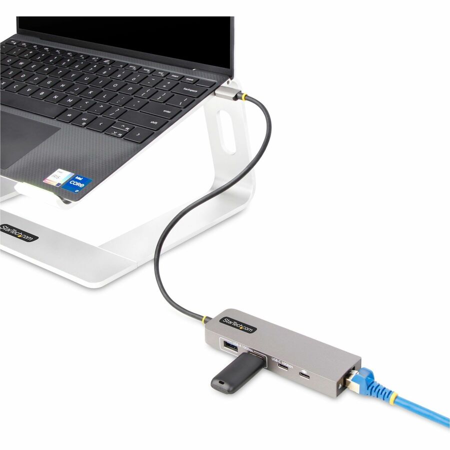 StarTech.com 3-Port USB-C Hub with 2.5 Gb Ethernet and 100W PD Passthrough - USB-C to 2x USB-A/1x USB-C, USB 3.2 10Gbps Type-C Adapter Hub