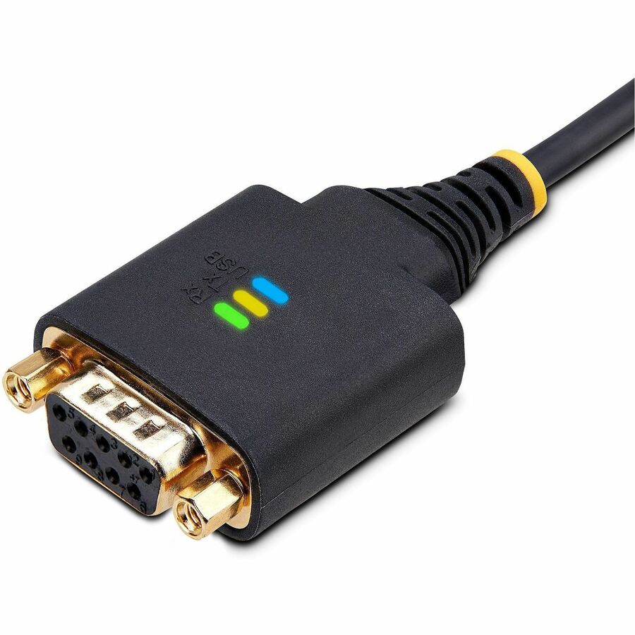 StarTech.com 10ft (3m) USB to Null Modem Serial Adapter Cable, COM Retention, FTDI, RS232, Changeable DB9 Screws/Nuts, Windows/macOS/Linux
