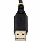 StarTech.com 10ft (3m) USB to Null Modem Serial Adapter Cable, COM Retention, FTDI, RS232, Changeable DB9 Screws/Nuts, Windows/macOS/Linux