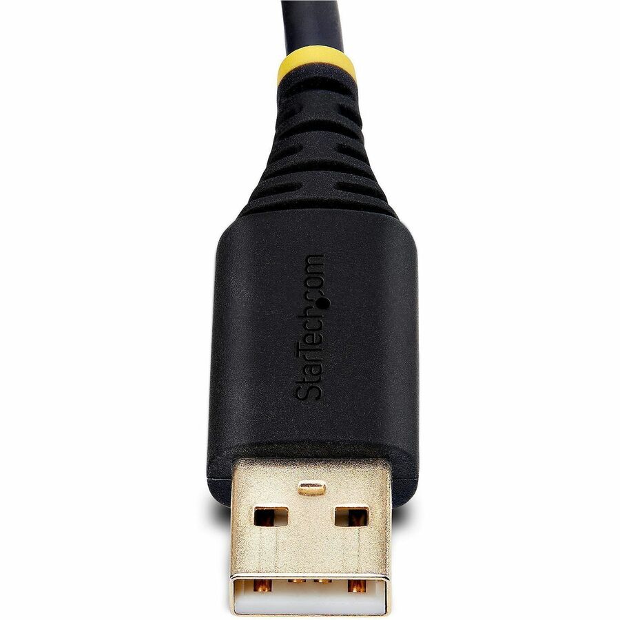 StarTech.com 3ft (1m) USB to Null Modem Serial Adapter Cable, COM Retention, FTDI, RS232, Changeable DB9 Screws/Nuts, Windows/macOS/Linux