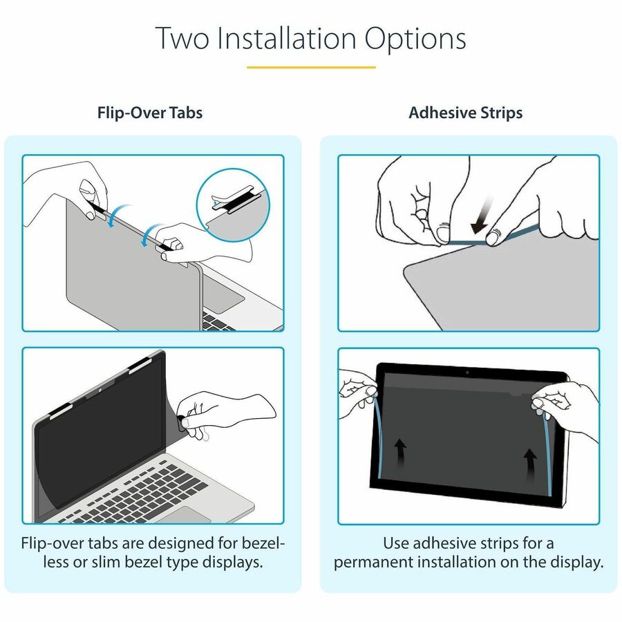 StarTech.com StarTech.com 13.5in 3:2 Touch Privacy Screen, Laptop Security Shield, Anti-Glare Blue Light Filter, Flip-Over