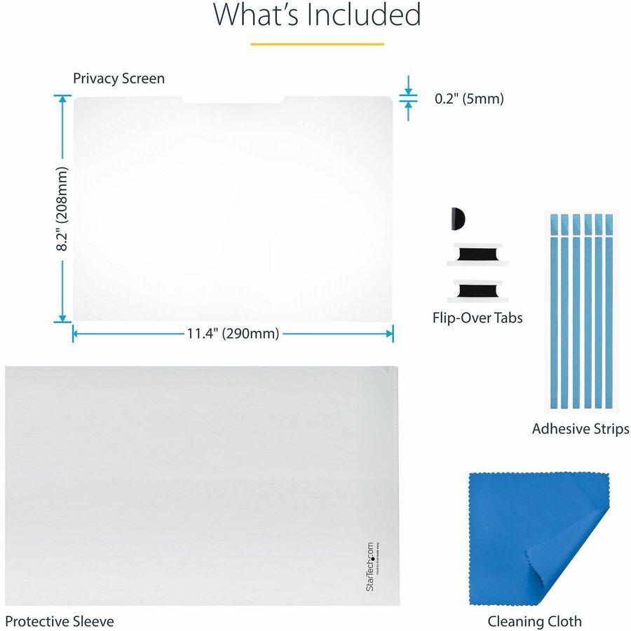 StarTech.com StarTech.com 13.5in 3:2 Touch Privacy Screen, Laptop Security Shield, Anti-Glare Blue Light Filter, Flip-Over