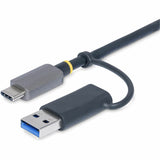 StarTech.com USB 3.0 Multi-Media Memory Card Reader, SD/microSD/CompactFlash, USB-C 5Gbps External Card Reader with Attached USB-A Adapter