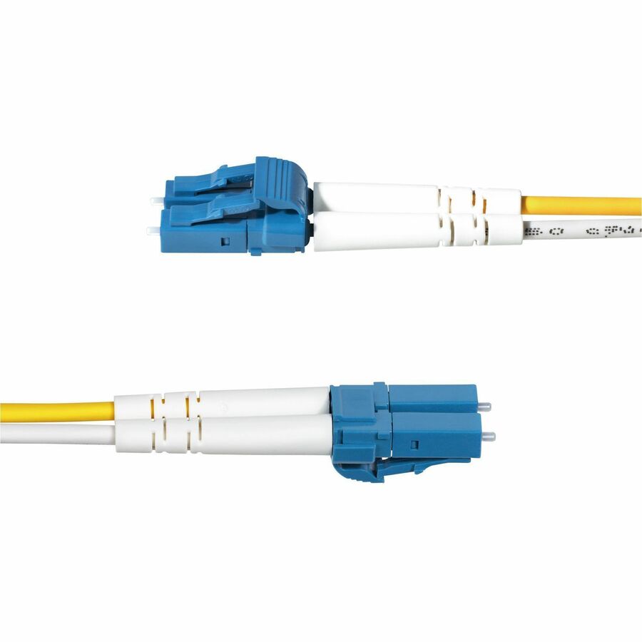 StarTech.com 50m (164ft) LC to LC (UPC) OS2 Single Mode Duplex Fiber Optic Cable, 9/125, 100G, Low Insertion Loss, LSZH Fiber Jumper Cord