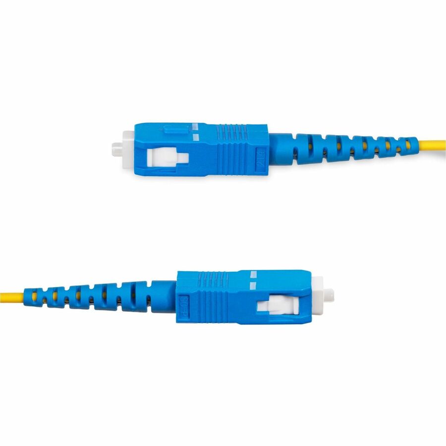 StarTech.com 100m (328ft) SC to SC (UPC) OS2 Single Mode Simplex Fiber Optic Cable, 9/125, 40G/100G, Low Insertion Loss, LSZH Jumper Cord