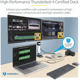 StarTech.com Universal USB4 & Thunderbolt 4 Docking Station, 98W Quad/Triple/Dual Display Dock with HDMI/DP for Macbook / Windows