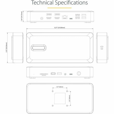 StarTech.com Universal USB4 & Thunderbolt 4 Docking Station, 98W Quad/Triple/Dual Display Dock with HDMI/DP for Macbook / Windows