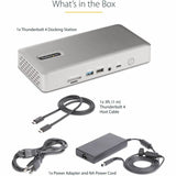 StarTech.com Universal USB4 & Thunderbolt 4 Docking Station, 98W Quad/Triple/Dual Display Dock with HDMI/DP for Macbook / Windows