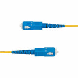 StarTech.com 15m (49.2ft) LC to SC (UPC) OS2 Single Mode Simplex Fiber Optic Cable, 9/125, 40G/100G, Low Insertion Loss, LSZH Jumper Cord