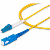 StarTech.com 15m (49.2ft) LC to SC (UPC) OS2 Single Mode Simplex Fiber Optic Cable, 9/125, 40G/100G, Low Insertion Loss, LSZH Jumper Cord