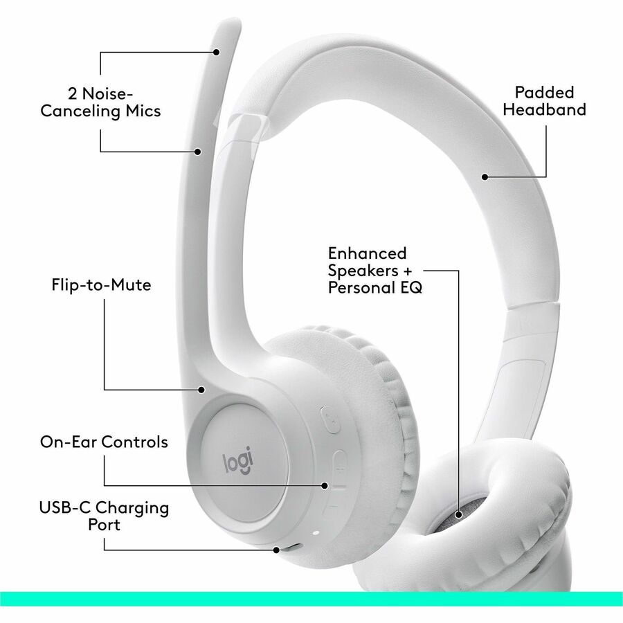 Logitech Zone 300 Headset, White