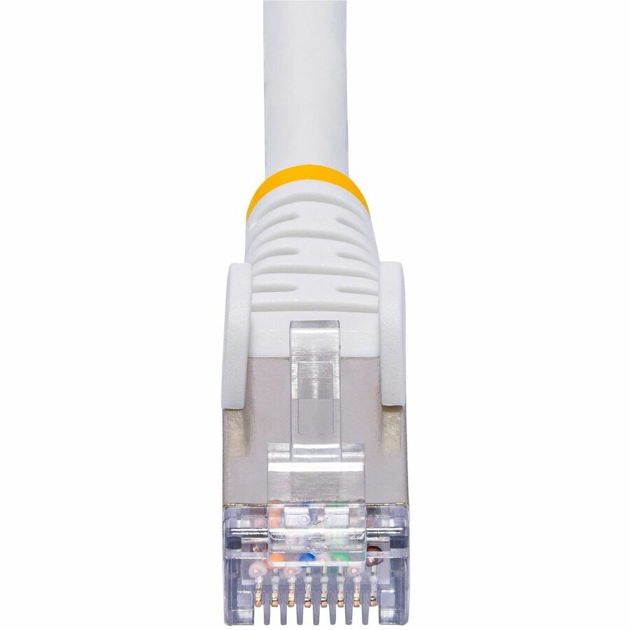 Câble Ethernet CAT8 StarTech.com blanc de 4,6 m, RJ45 anti-accroc, 25/40/2 000 MHz, PoE 100 W, S/FTP, cuivre nu pur 26 AWG, cordon de raccordement réseau LSZH
