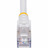Câble Ethernet CAT8 StarTech.com blanc de 4,6 m, RJ45 anti-accroc, 25/40/2 000 MHz, PoE 100 W, S/FTP, cuivre nu pur 26 AWG, cordon de raccordement réseau LSZH
