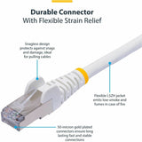 StarTech.com 3ft White CAT8 Ethernet Cable, Snagless RJ45, 25G/40G 2000MHz, 100W PoE, S/FTP, 26AWG Pure Bare Copper, LSZH Network Patch Cord
