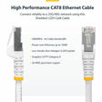 StarTech.com 3ft White CAT8 Ethernet Cable, Snagless RJ45, 25G/40G 2000MHz, 100W PoE, S/FTP, 26AWG Pure Bare Copper, LSZH Network Patch Cord