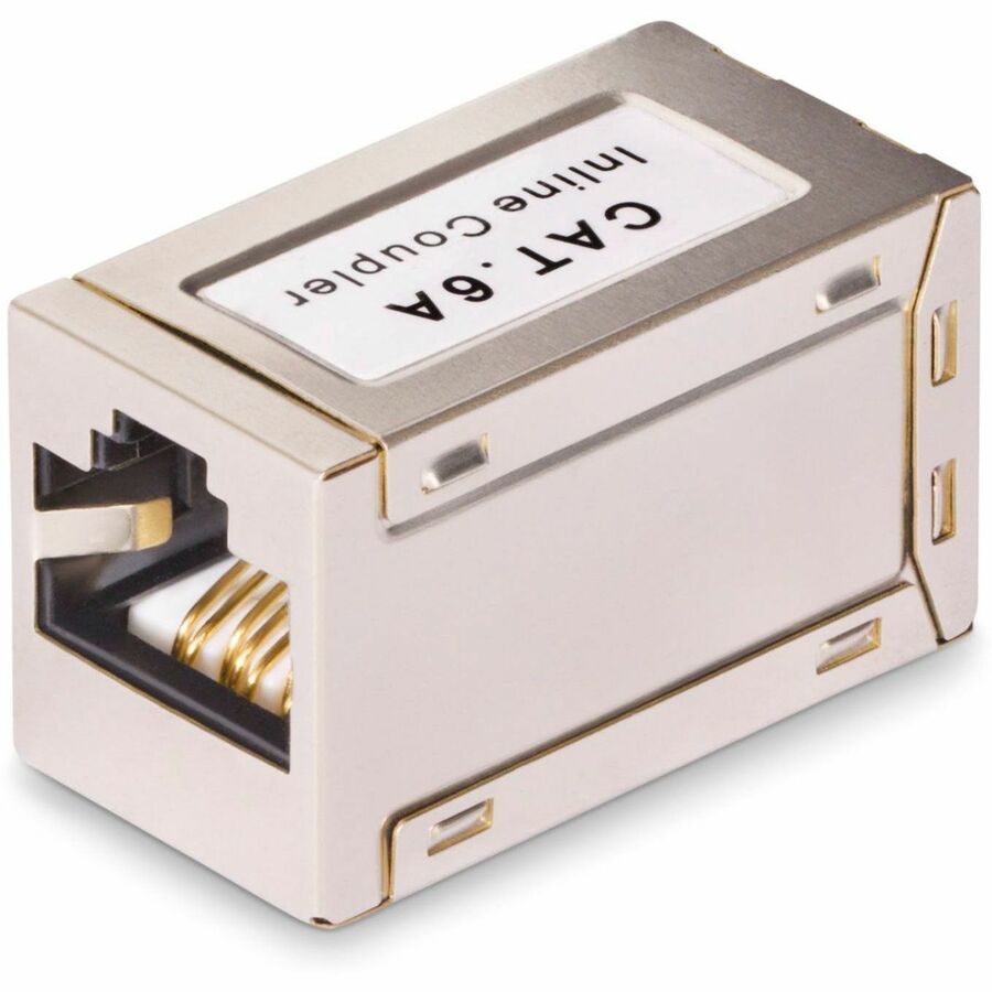StarTech.com Shielded RJ45 Coupler, Inline Cat6a Coupler, Female to Female (F/F) T568B Pinout, Shielded Ethernet Cable Extension