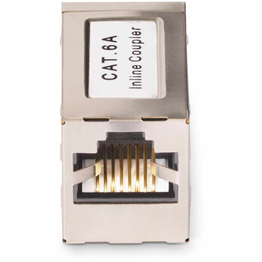 StarTech.com Shielded RJ45 Coupler, Inline Cat6a Coupler, Female to Female (F/F) T568B Pinout, Shielded Ethernet Cable Extension
