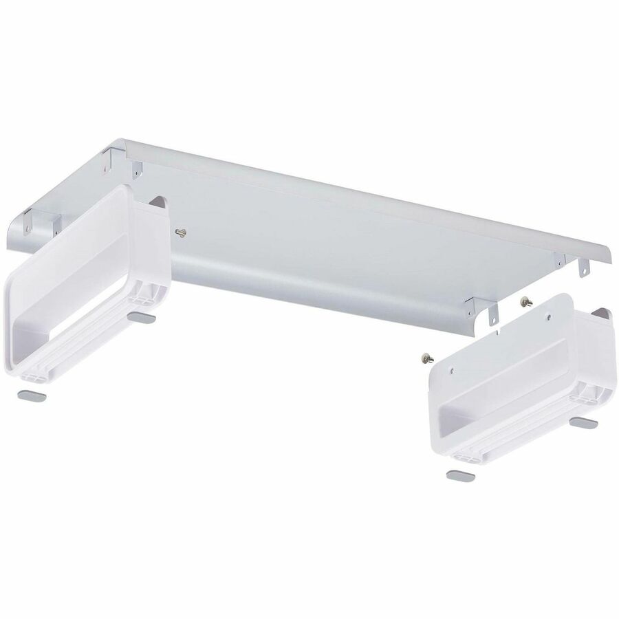 StarTech.com Ergonomic Monitor Riser Stand, Up to 33lb/15kg, Fixed height 3.5in/9cm, Desktop Computer Monitor/Laptop Riser, Steel Platform 