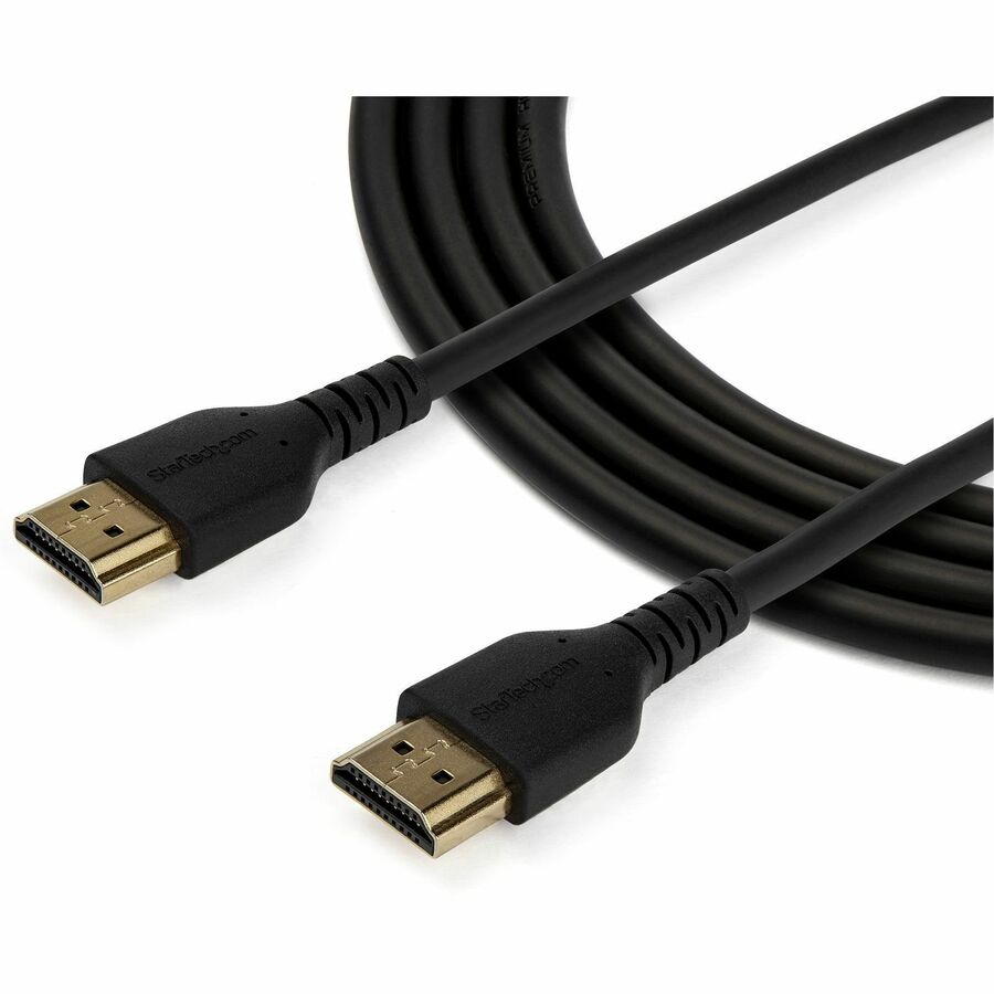 StarTech.com 4.9ft (1.5m) Premium Certified HDMI 2.0 Cable with Ethernet, High Speed UHD 4K 60Hz Monitor Cord, HDR10, Durable/Rugged, M/M
