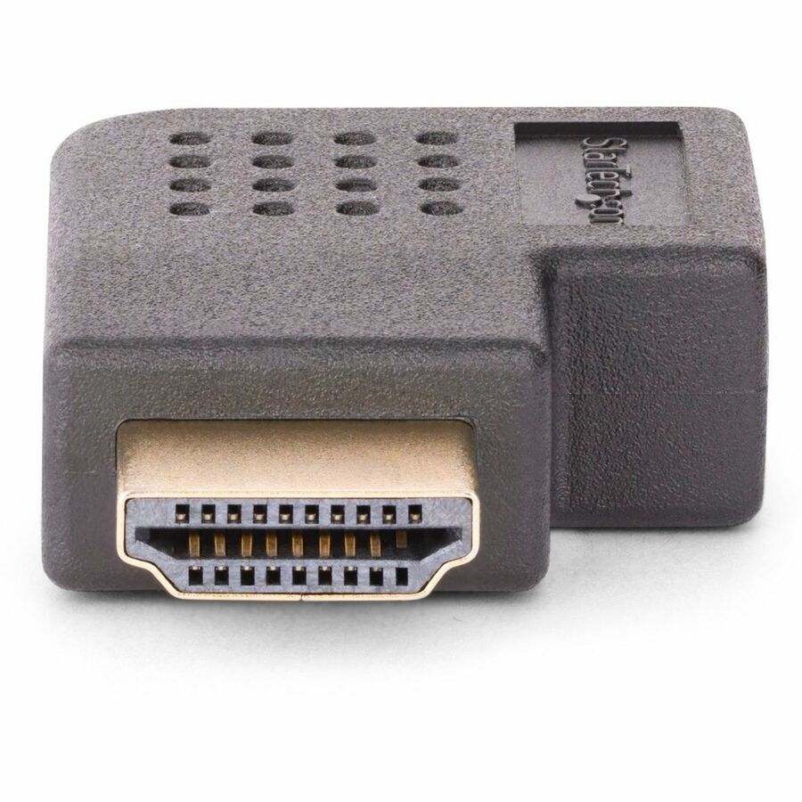 StarTech.com Right Angle HDMI 2.0 Adapter, Male to Female, Horizontal 90-Degree Angled HDMI Port Saver, 4K 60Hz, High Speed HDMI Connector Extension