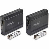 StarTech.com DisplayPort KVM Extender over Fiber Optic, 4K 60Hz, Console Extender Kit, Up to 984ft/300m (Multi-mode), 2x 10G SFP+ Modules