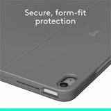 Logitech Combo Touch Keyboard/Cover Case for 13" Apple iPad Air 13 (2024) Tablet - English Keyboard - Oxford Gray